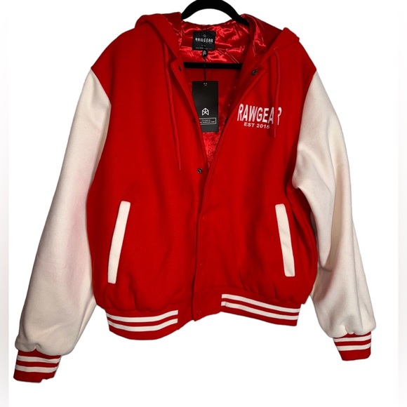 🔥NWT! Rawgear Unisex Embroidered Varsity Letterman Jacket - Picture 12 of 15